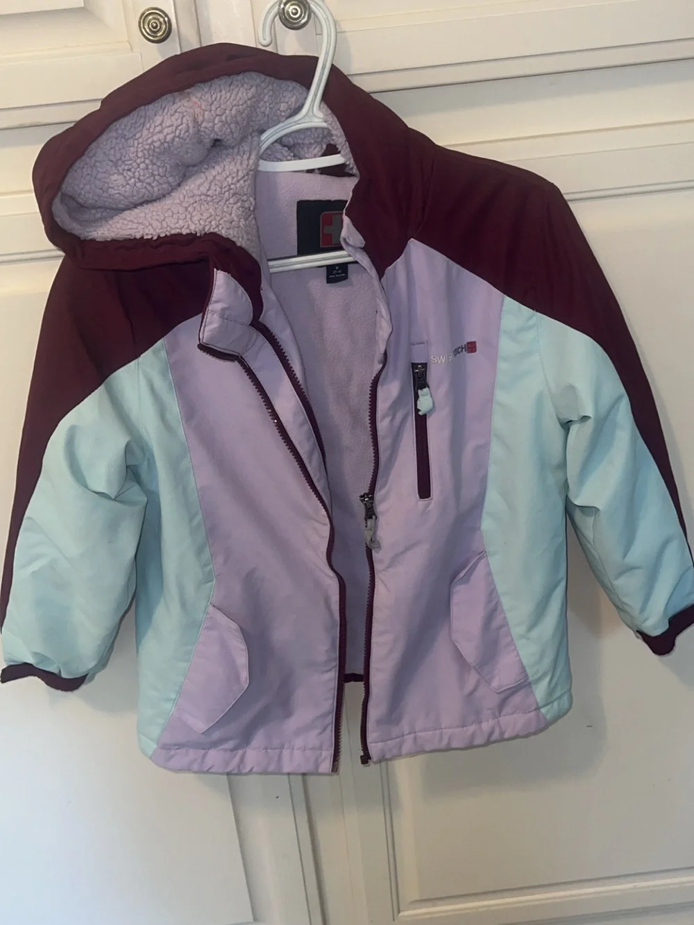 Swiss Tech Girls Medium 7/8 Sherpa Lined Hooded Winter Jacket